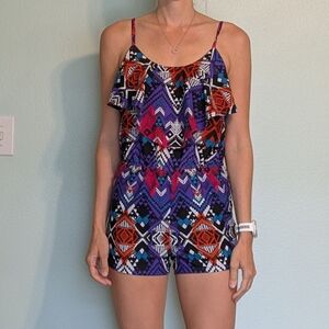 Like new size small Colorful Geometric Print Romper